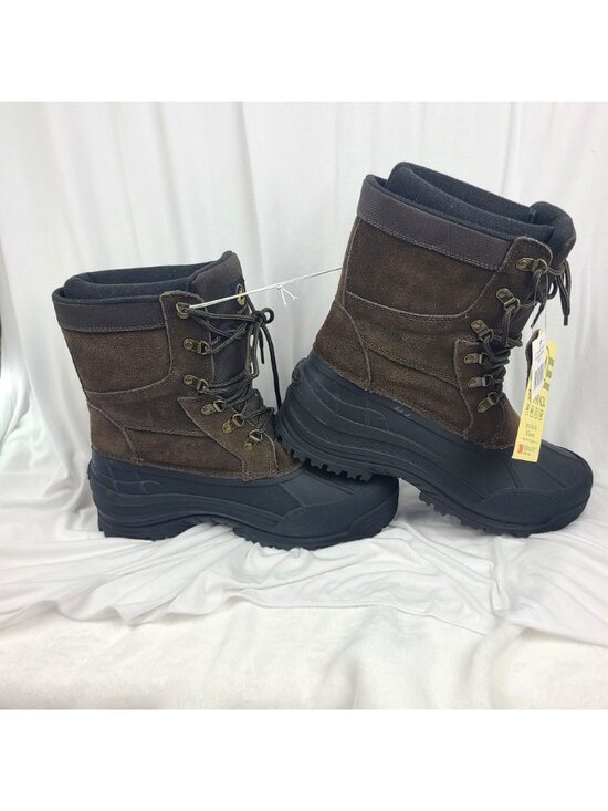 Tamarack 3M Thinsulate Brown Black Leather Boots Winter Men 11 Water Resistant